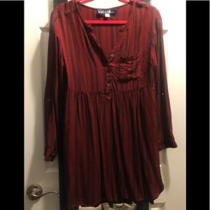 Red Pinstripe Dress